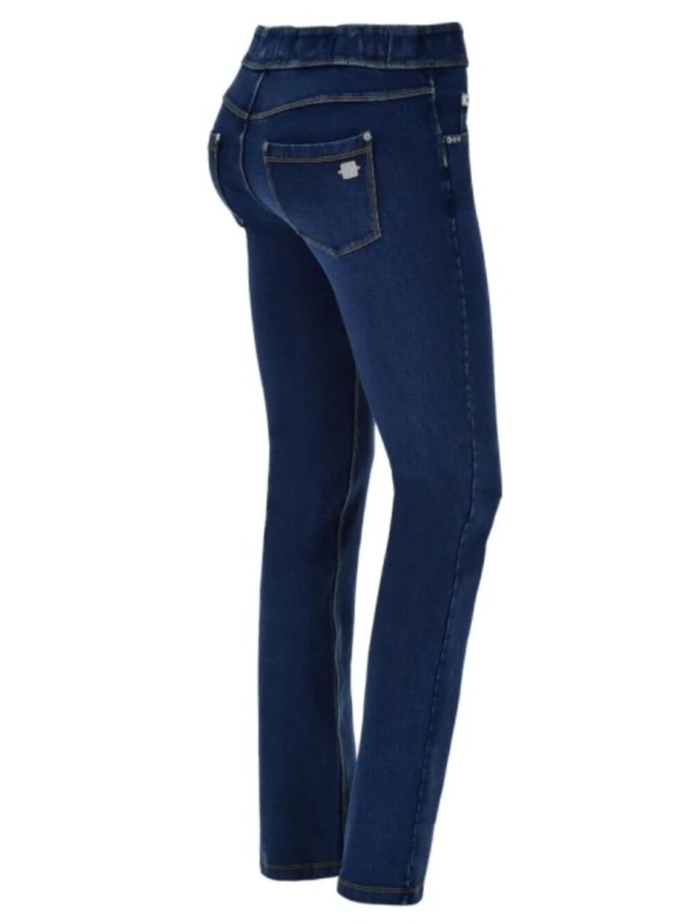 Freddy NOW High Rise Full Length Straight Leg Dark Rinse Hi-Waisted Stretchy S